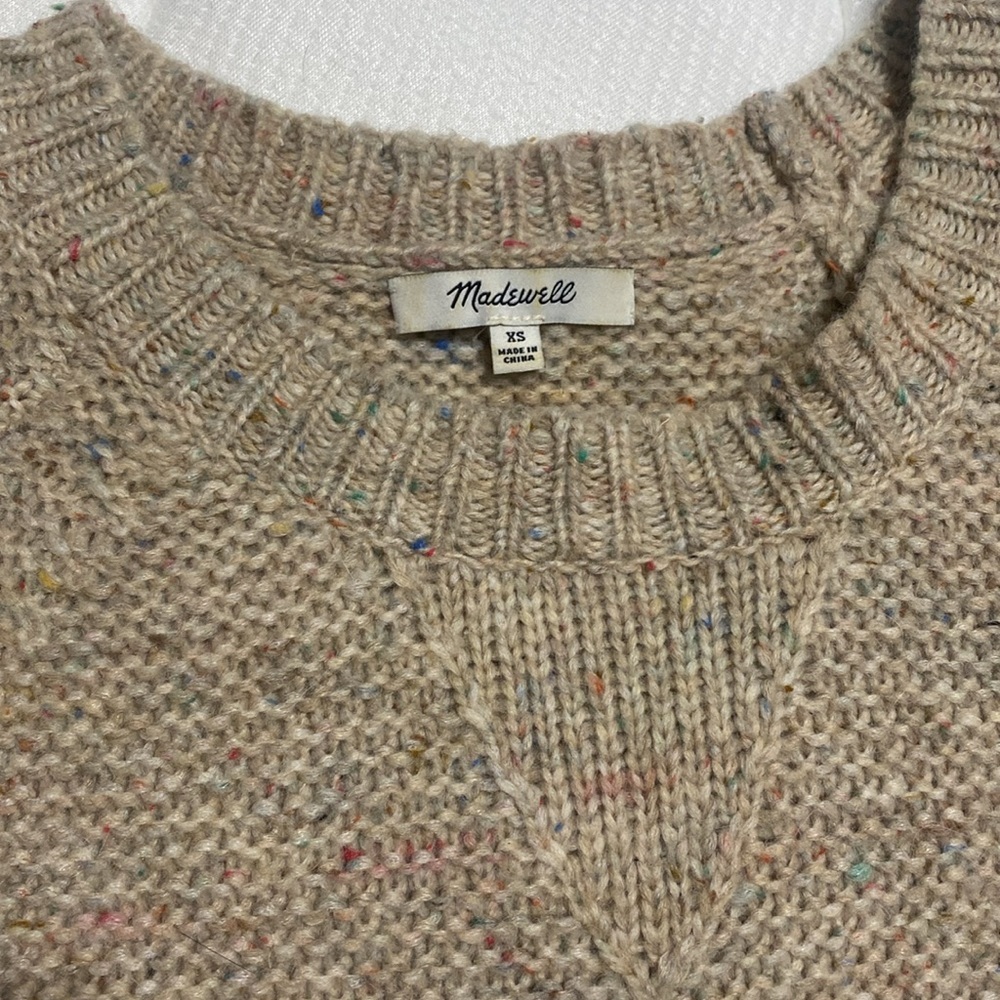 SOLD Madewell Color Flecked Pullover Sweater Bell Sleeves size XS - Picture 6 of 7